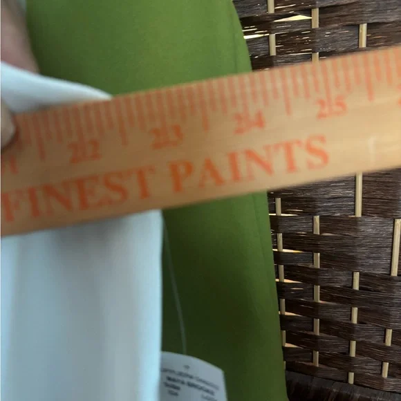 White Floral Print Dress with Green Jacket - Picture 7 of 9